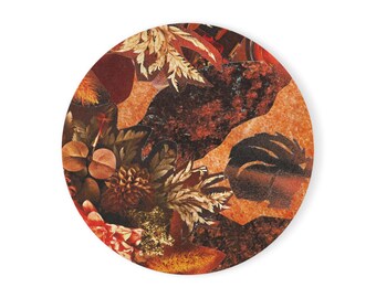 Astrologie Coaster, Zodiac Coaster Set, Leo Coaster, handgemaakte collage Coaster, astrologie decor, cadeau voor Leo, horoscoop Coaster