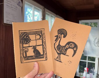 Block Printed Journals- Handprinted