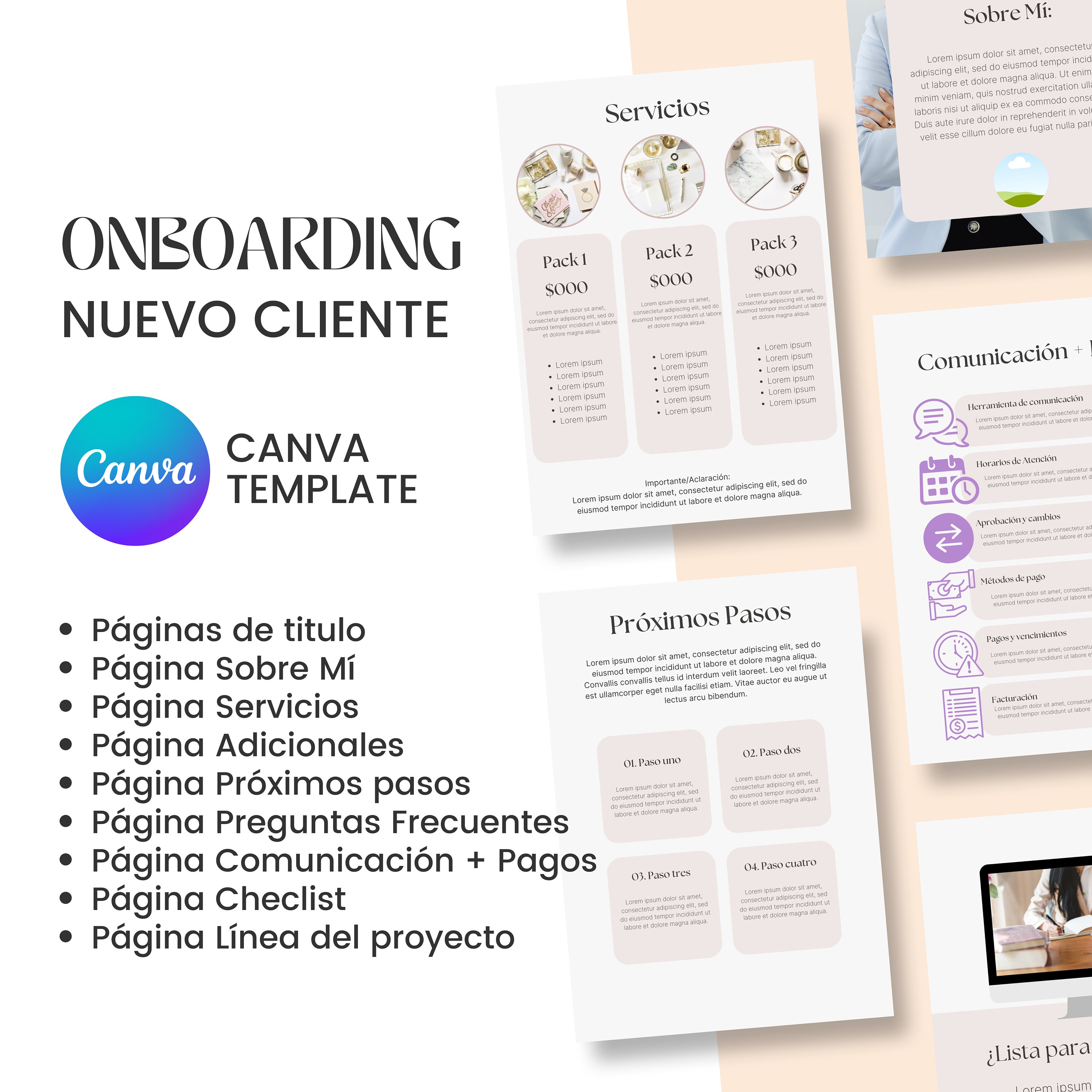 Onboarding New Client Canva Template Service Business - Etsy