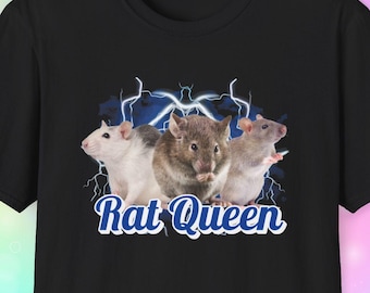 Rat Queen Shirt, Funny Rat Shirt, Gift for Rat Owner, Rat Lover Shirt, Cute Rat Gift, Pet Rat Shirt, Cute Rat Print, Ratatouille