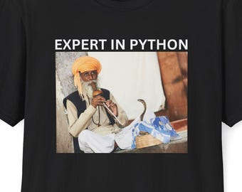 Chemise d'expert en python, chemise de programmeur Python, chemise de développeur de logiciels, cadeau d'ingénieur, chemise de scientifique de données, chercheur en IA, chemise d'analyste