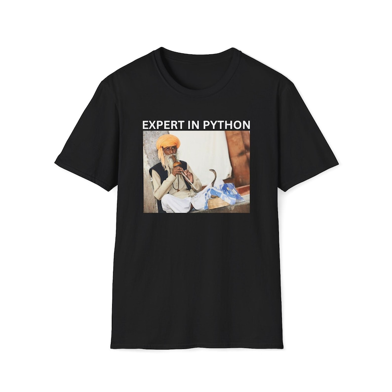 Experte für Python-Shirt, Python-Programmierer-Shirt, Software-Entwickler-Shirt, Ingenieur-Geschenk, Daten-Wissenschaftler-Shirt, KI-Forscher, analytiker-Shirt Bild 1