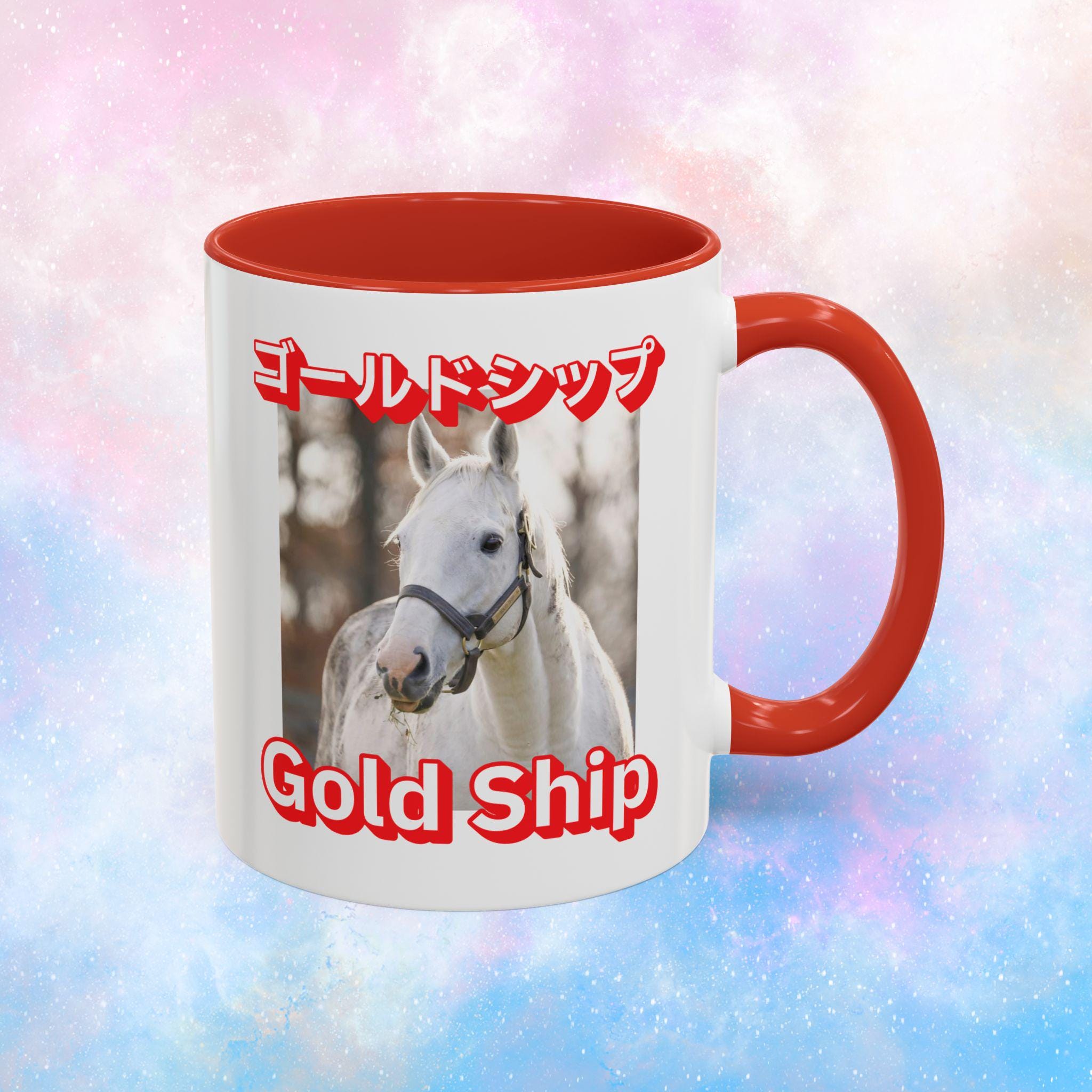 Gold Ship Mug, Gold Ship Cup, Gold Ship Fan Gift, Gold Ship Horse