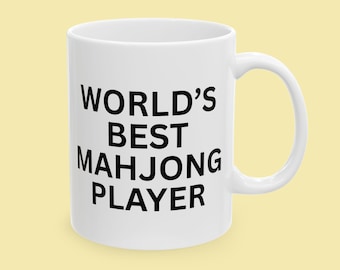 World's Best Mahjong Player Mug, Mahjong Gift, Mahjong Mug, Mahjong Lover Gift