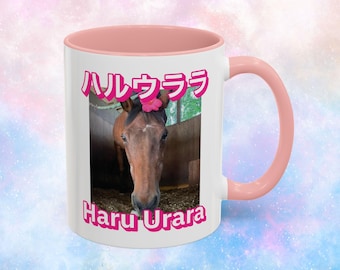 Haru Urara Mug, Haru Urara Cup, Haru Urara Fan Gift, Japanese Mug, Japan Mug, Racehorse Mug, Cute Horse Mug