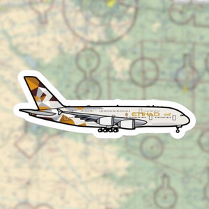 Etihad Airways A380 Sticker Decal