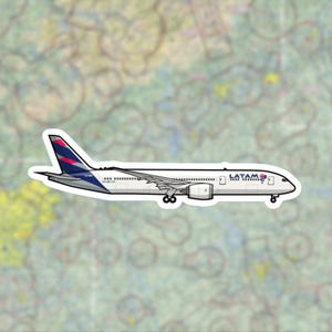 LATAM Boeing 787 Dreamliner Decal - Sleek Airline Sticker, Perfect for Luggage, Laptops, and Aviation Collectors