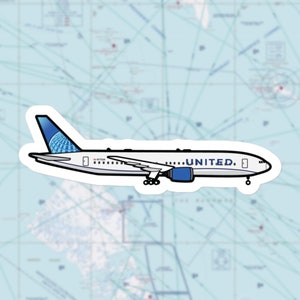 United Airlines Boeing 777 Sticker Decal