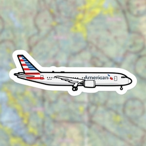 American Airlines A320 sticker Decal