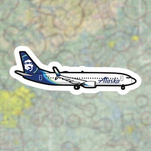 Alaska Airlines Boeing 737 Sticker Decal