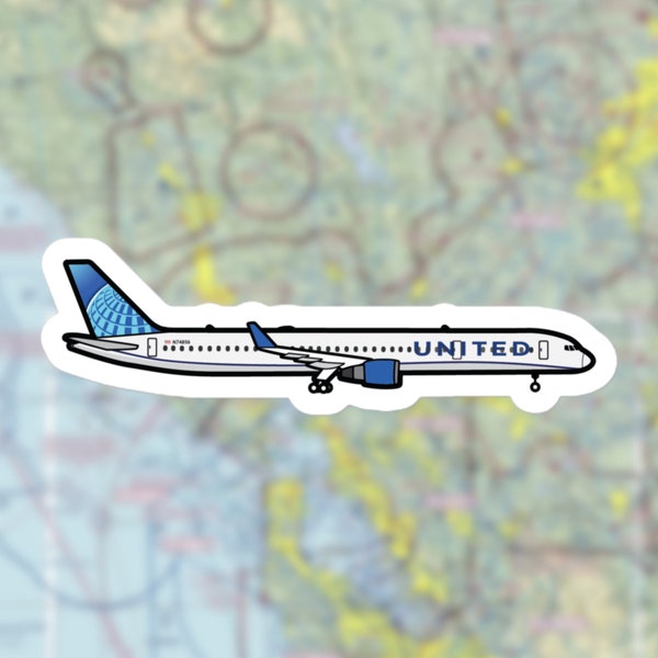 United Airlines Boeing 757 Sticker Decal