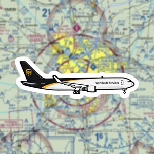 UPS Boeing 767 Cargo Plane Sticker Decal