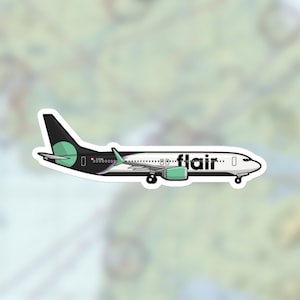 Flair Airlines Boeing 737-800NG Sticker - Aviation Enthusiast, Airplane Decal, Canadian Carrier