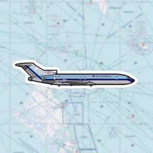 Eastern Airlines 727 Sticker – Retro Jet Decal, Vintage Airplane Vinyl Sticker, Pilot Gift, Aviation Collector, Travel Laptop Decor