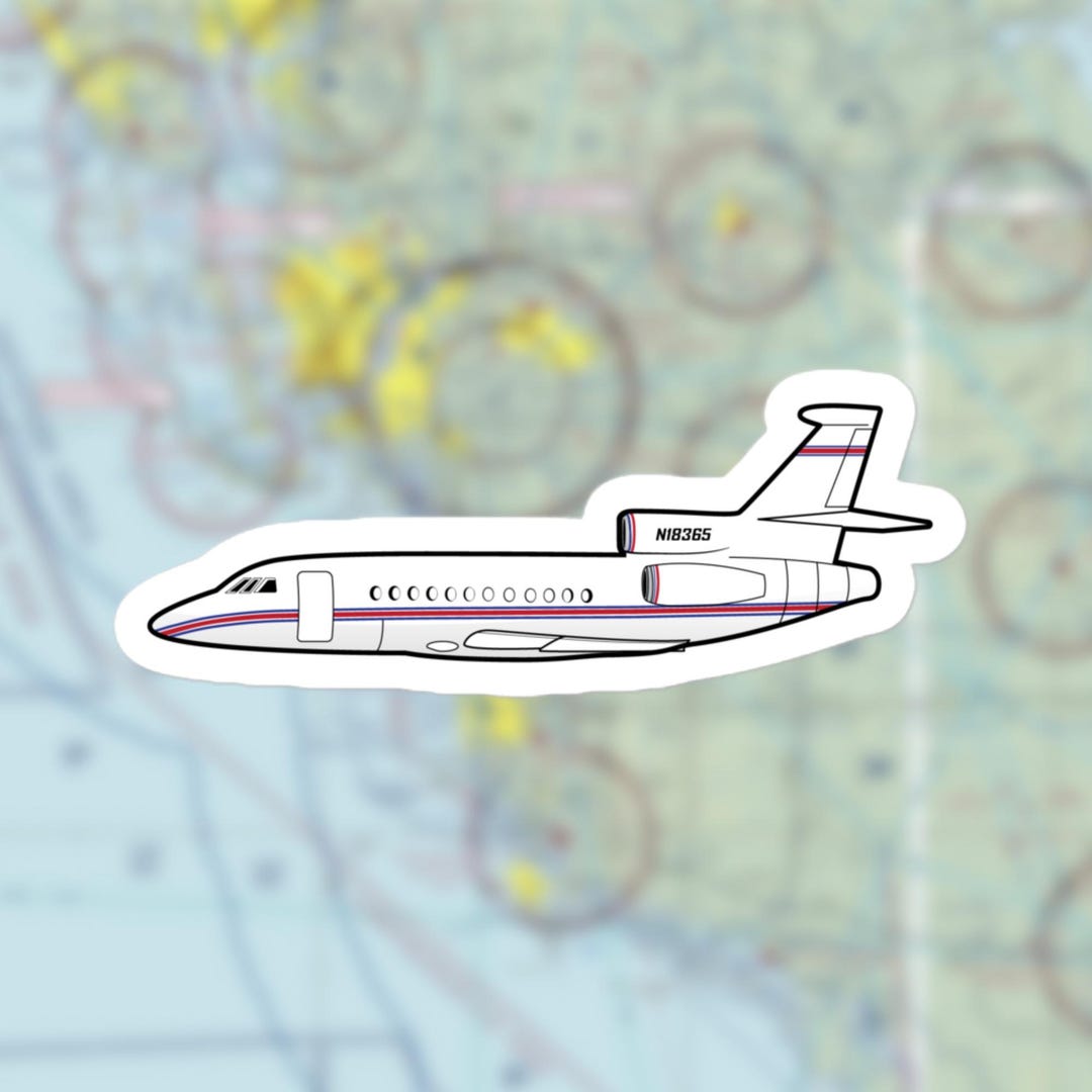 Jet Engine Stickers Dassault Falcon 7x Triple‑engine White Jet Vinyl Sticker – Private ...