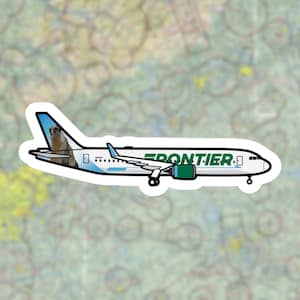 Frontier Airlines A320 stickers Decal