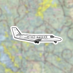 Cessna Citation Excel 560XL White Jet Vinyl Sticker – Private Aircraft Decal & AvGeek Gift