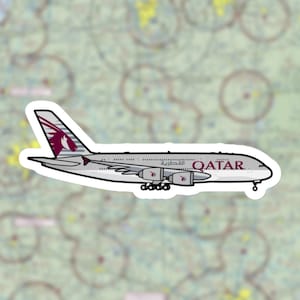Qatar Airways Airbus A380 Sticker Decal