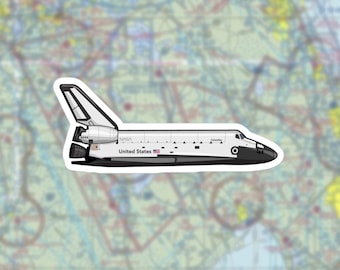 Columbia Space Shuttle Vinyl Sticker – NASA Orbiter Die-Cut Decal & AvGeek Gift