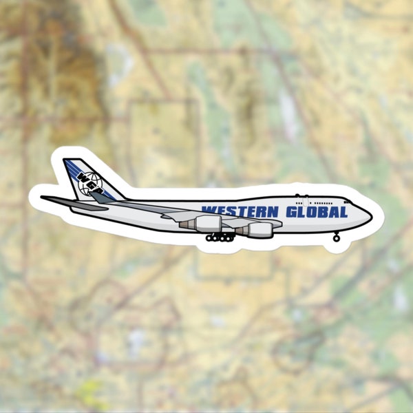 Western Global Boeing 747-400 Decal - High-Quality Vinyl Sticker for Cargo Plane