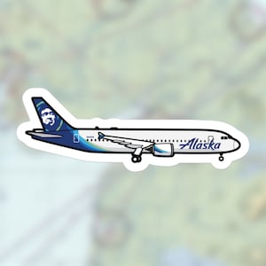 Alaska Airlines A320 stickers