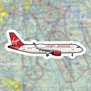 Calcomanía para el avión A320 de Virgin Airlines: vinilo adhesivo para entusiastas de la aviación