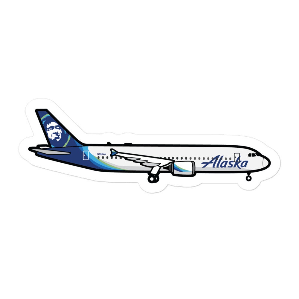 Alaska Airlines A320 Stickers Etsy
