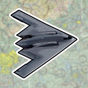 B-2 Spirit Stealth Bomber Vinyl Sticker – Top-Down Military Aircraft Decal & AvGeek Gift