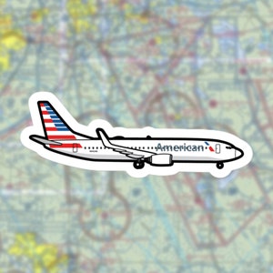 American 737 Sticker Decal