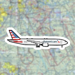 American Airlines Boeing 777 Sticker Decal