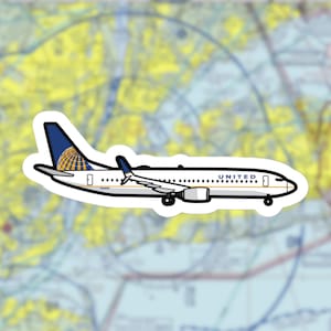 United Airlines Boeing 737 Sticker Decal