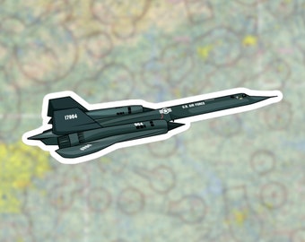 SR-71 Blackbird Decal - Iconic Spy Plane Vinyl Sticker for Aviation Buffs