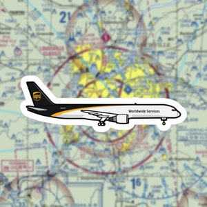 UPS Boeing 757 Cargo Plane Sticker Decal