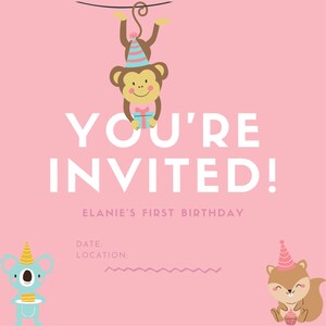 Customisable party invitation
