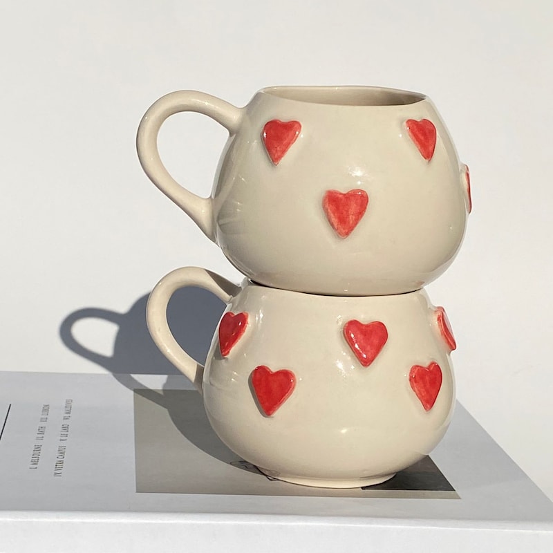 Heart Espresso Mug- Red Hearts main image 0