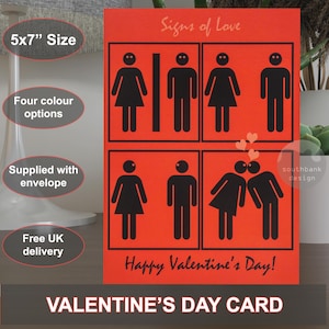 5 x 7 Zoll, Valentinstagskarte, Pop Art Stil Grußkarte, originales Design mit enthalten Kraftpapier-Umschlag und kostenlose UK Lieferung.