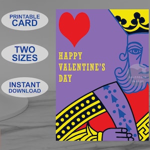 Tarjeta de San Valentín imprimible, estilo pop art, perfecta para tu pareja… ¡o futura pareja! Diseño original de descarga instantánea.