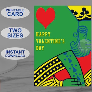 Cartão de Dia dos Namorados para impressão, cartão de felicitações estilo pop art perfeito para seu parceiro... ou futuro parceiro! Design original para download instantâneo.