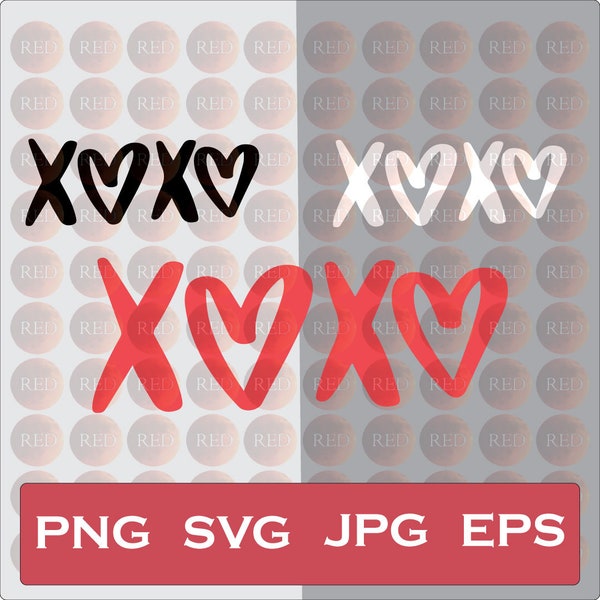 XOXO svg, XOXO love svg, xoxo Game svg, Cute Valentines svg, Valentine Quotes svg, XOXO Heart svg, Instant Download, Original/ Black/ White