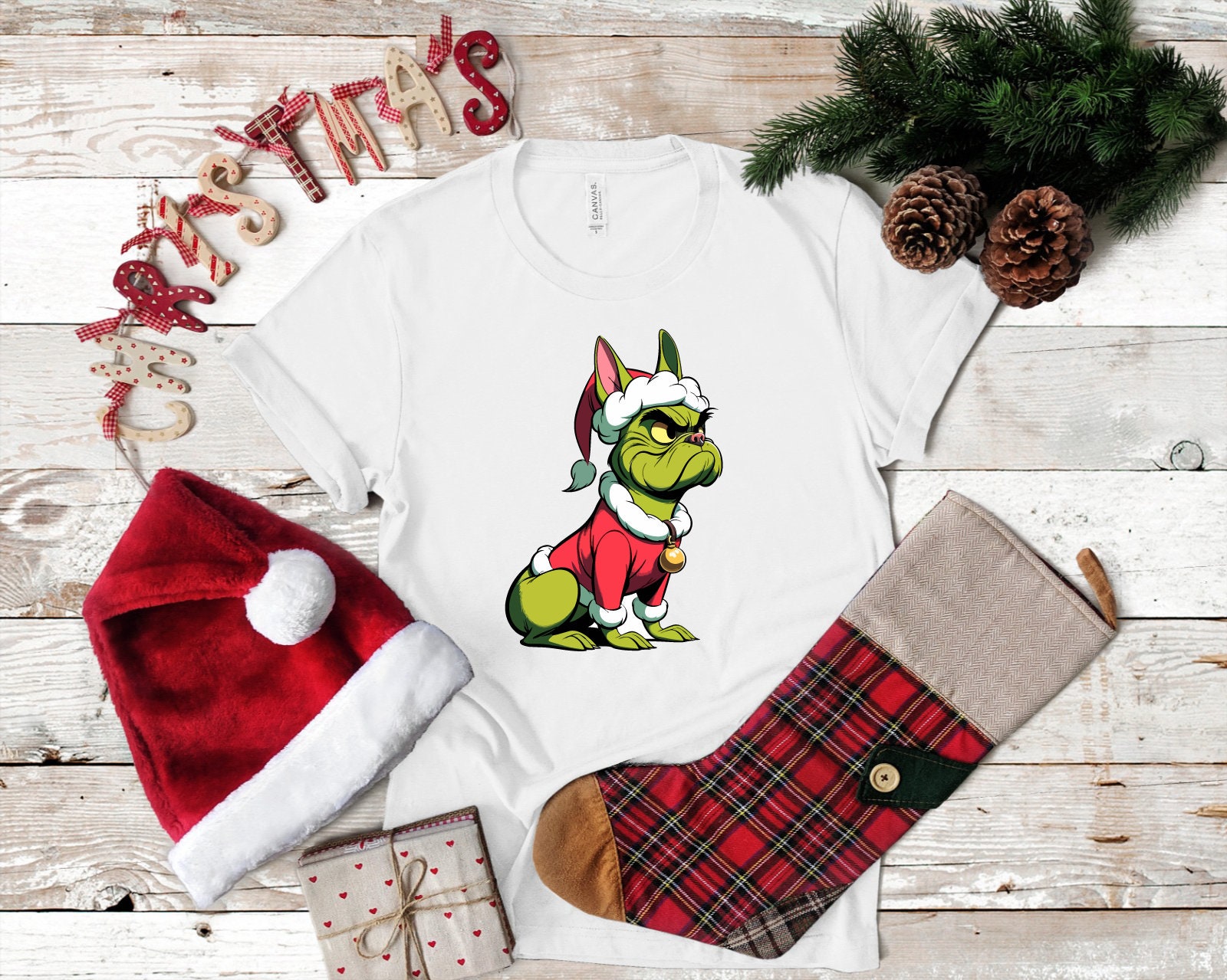 Grinch French Bulldog SVG Grinch Dog EPS Grinch Svg Etsy Canada