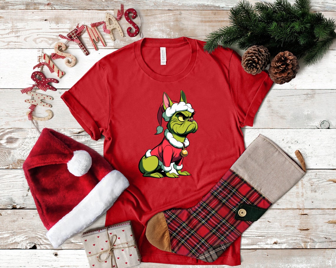 Grinch French Bulldog SVG Grinch Dog EPS Grinch Svg Etsy Canada