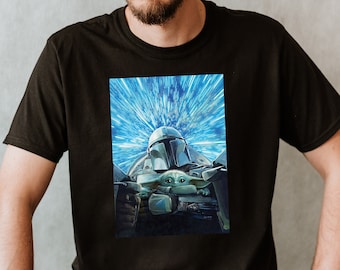 The Mandalorian N1 Naboo Starfighter Unisex Premium T-shirt Grogu The Child Shirt Bounty Hunter Jedi Luke Skywalker Gift For Men May The 4th