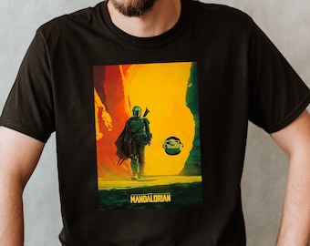 Koszulka Mandalorian Tatooine Koszulka Grogu Koszulka Dziecko Din Djarin Darksaber Beskar Armor Koszulka Premium Unisex Mandalore This Is The Way