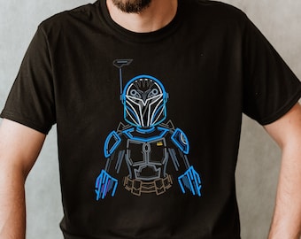 The Mandalorian Bo Katan Armor Minimalist Art Unisex Premium T-shirt Ahsoka Tano Shirt Darksaber Tee Star Wars Mandalore Clone Wars Disney