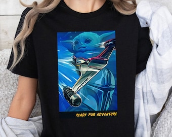 Le Mandalorien N1 Naboo Starfighter T-shirt premium unisexe Grogu la chemise enfant Chasseur de primes Jedi Luke Skywalker Cadeau pour homme le 4 mai