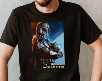 Camiseta premium unissex de Star Wars The Mandalorian e Grogu The Child Bounty Hunter Jedi Luke Skywalker Presente para homens 4 de maio