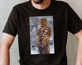 Chewbacca Star Wars Unisex Premium T-shirt Disneyland Shirt Millennium Falcon Tee Han Solo Art Graphic Galaxy's Edge Shirt Adult Clothing