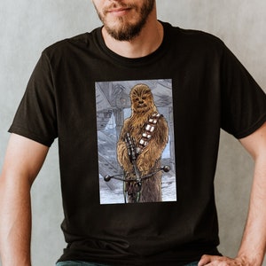 Chewbacca Star Wars Unisex Premium T-shirt Disneyland Shirt Millennium Falcon Tee Han Solo Art Graphic Galaxy&#39;s Edge Shirt Adult Clothing