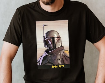 Boba Fett Bounty Hunter Premium Unisex T-shirt Star Wars Galaxy's Edge Shirt Gift For Birthday The Mandalorian Tatooine Gift For Him