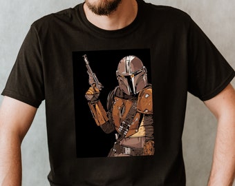 The Mandalorian Mando Unisex Premium T-shirt The Child Shirt Bounty Hunter Jedi Luke Skywalker Mandalore Gift For Men May The 4th